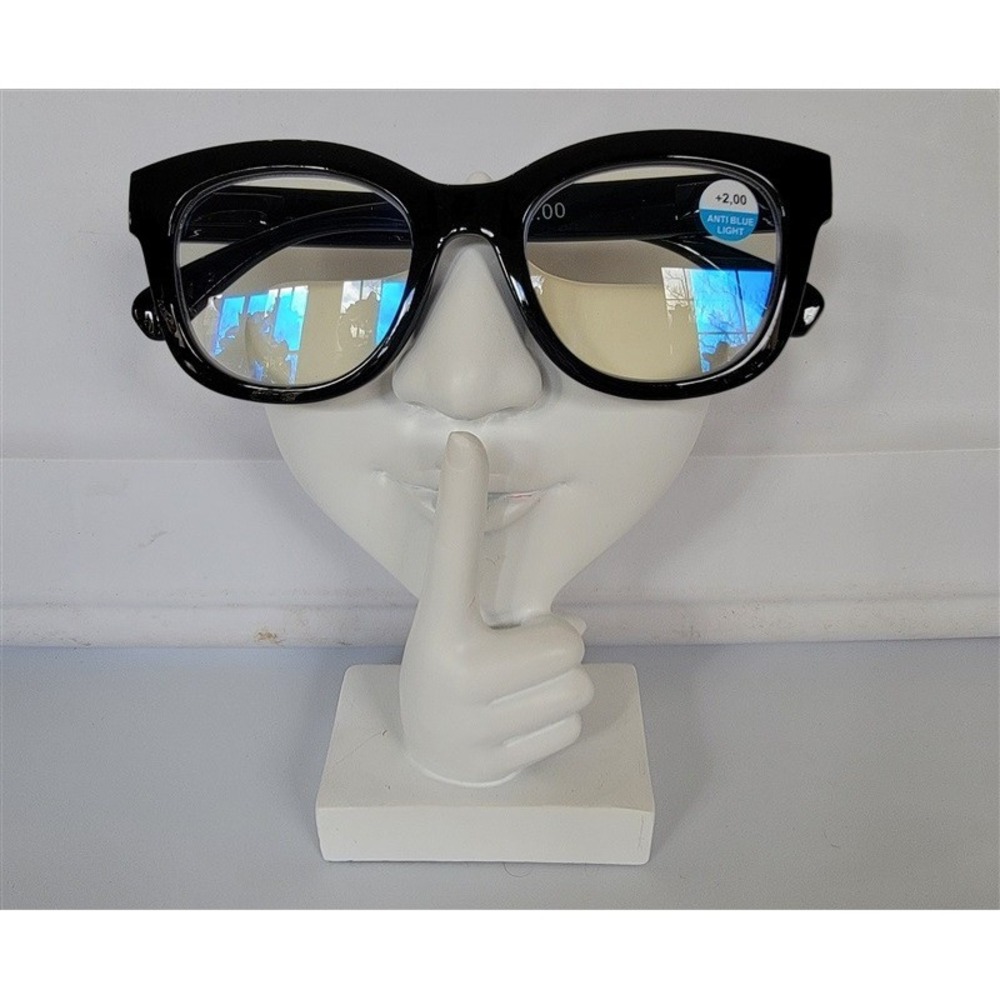 EyeKepper Thick Frame Square 2.00 Blue Light Nerd Reading Glasses #109912